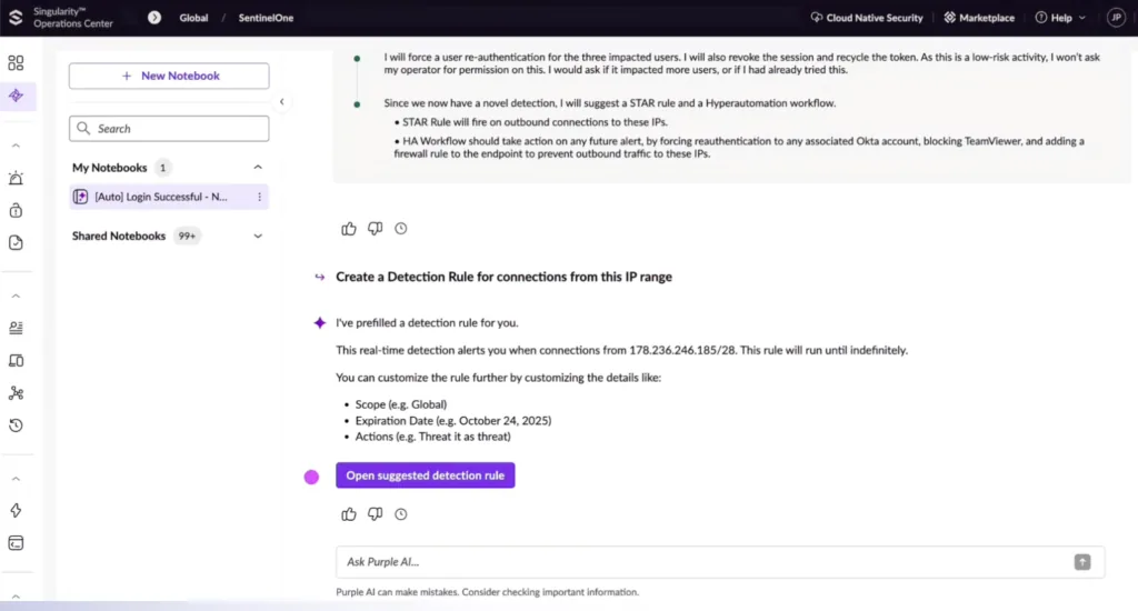 SentinelOne Purple AI product image