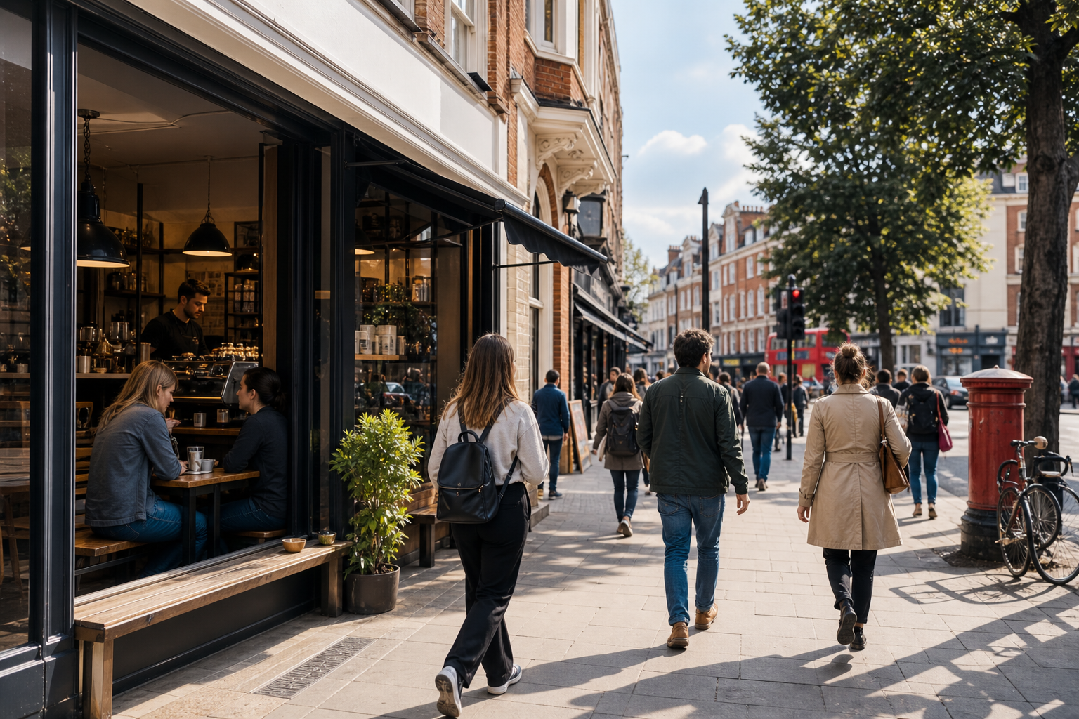 Independent coffee shop on a busy UK high street