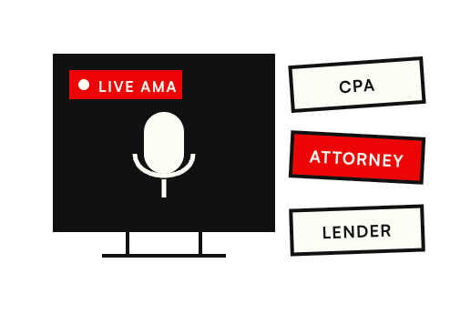 Live AMA screen with a specialist at the microphone