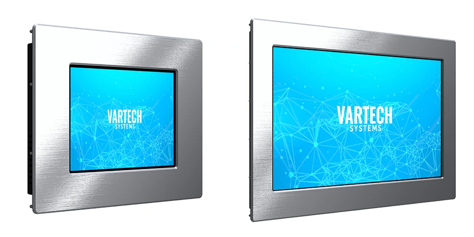 VarTech's DiamondVue C1D2-certified hazardous area computers and monitors shown with 10.4" and 24" display options