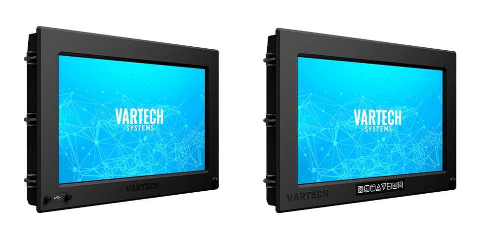 An 18.5" DiamondVue computer (left) paired with an 18.5" DiamondVue monitor (right)