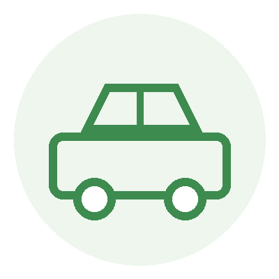 完全送迎を表す車のアイコン