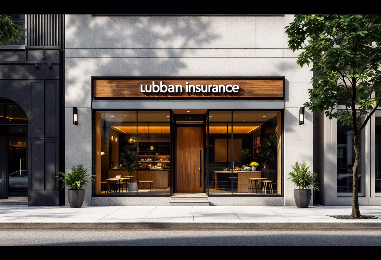 image of office building with company signage (for an insurance agency & company)