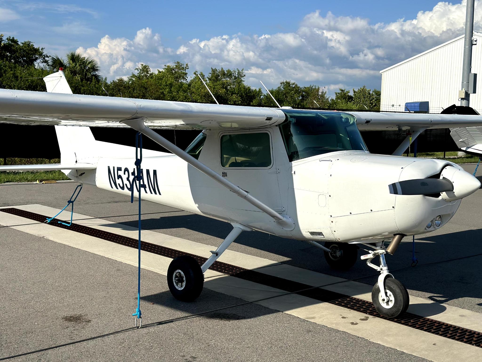 N5314M, a 1980 Cessna 152, parked on the ramp at CFTAR in Naples, Florida