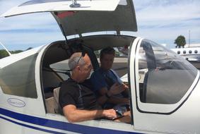 CFI conducting a biennial flight review with a pilot at CFTAR