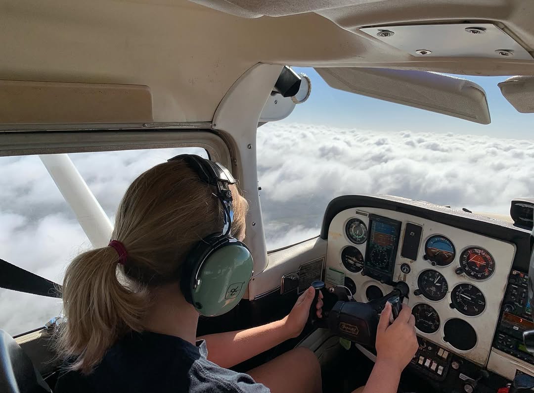 CFTAR student pilot flying above a cloud layer during instrument training out of Marco Island Executive Airport