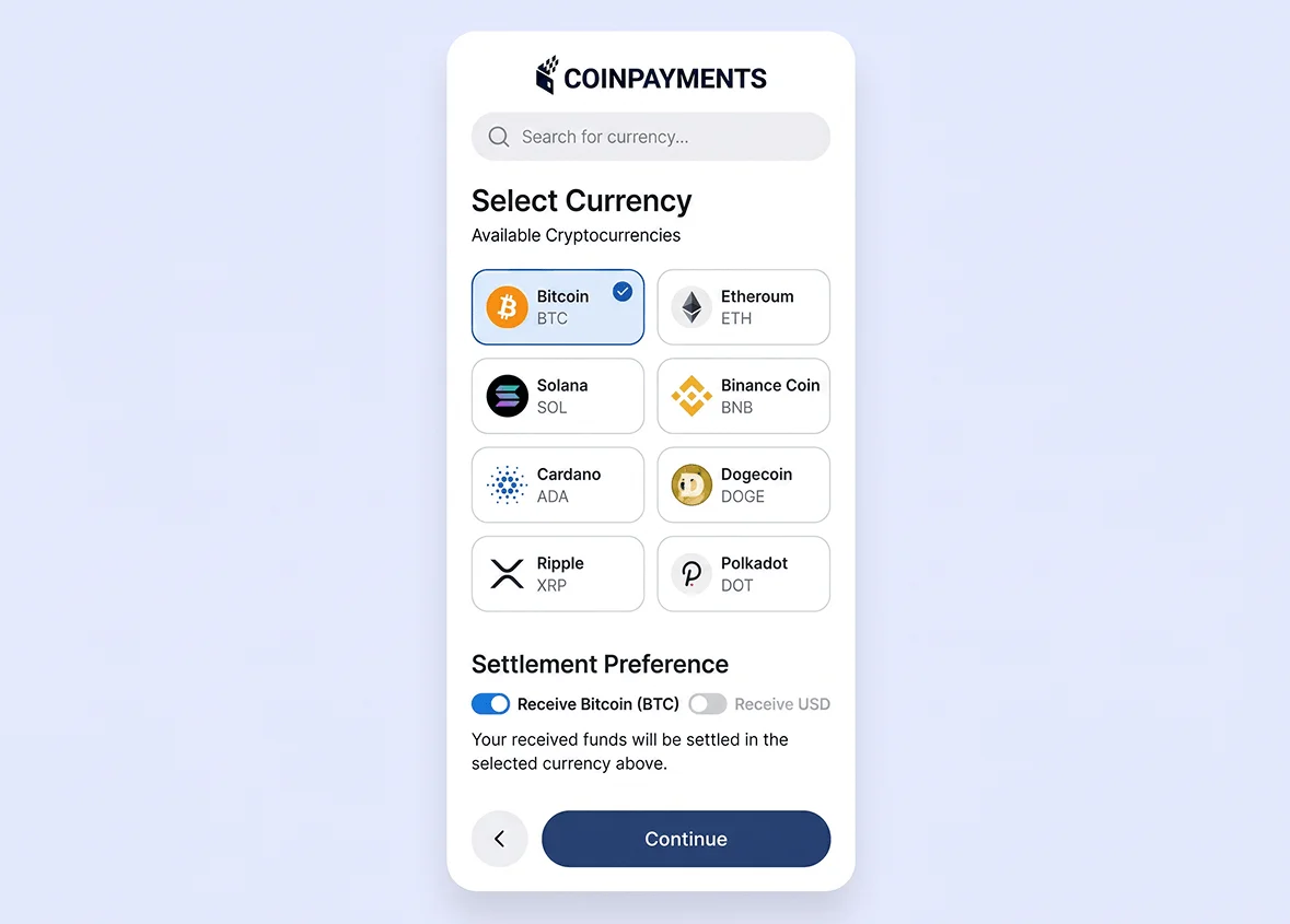 E-commerce COINPAYMENTS