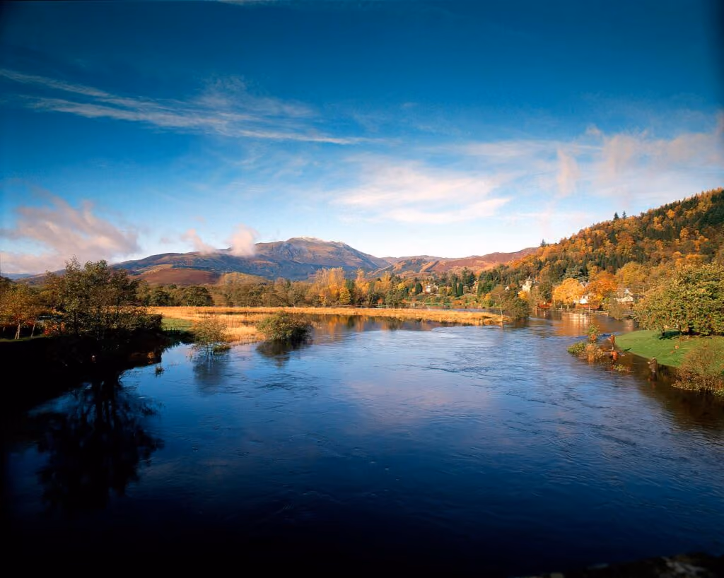 Callander Village and the River Teith
