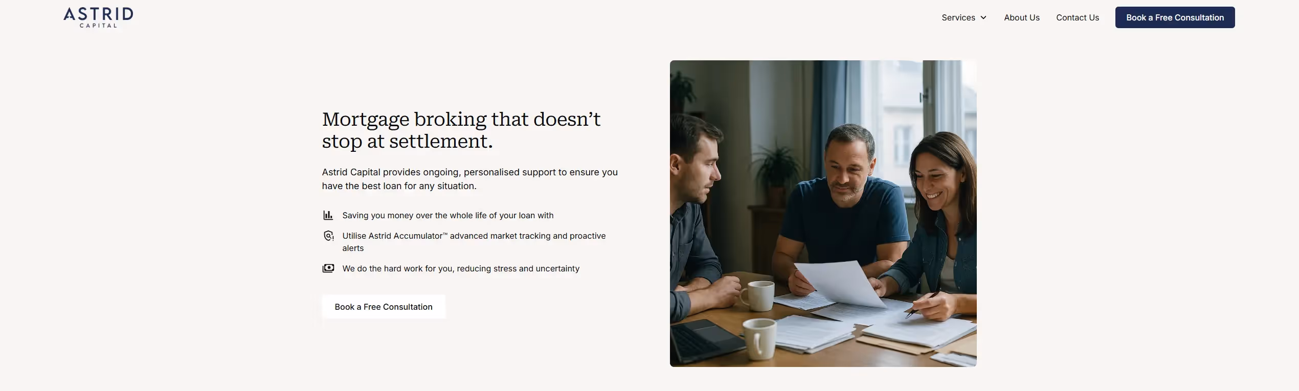 Astrid Capital relume to webflow project image