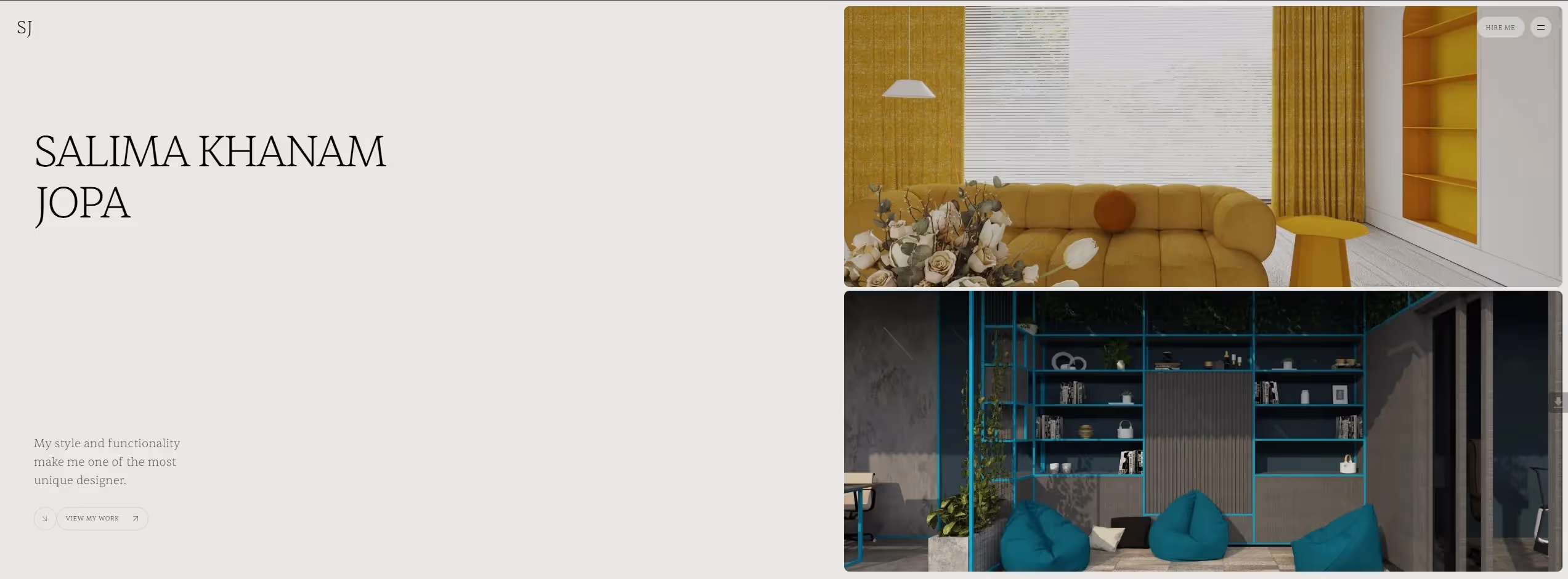 Interior designer webflow template customization project