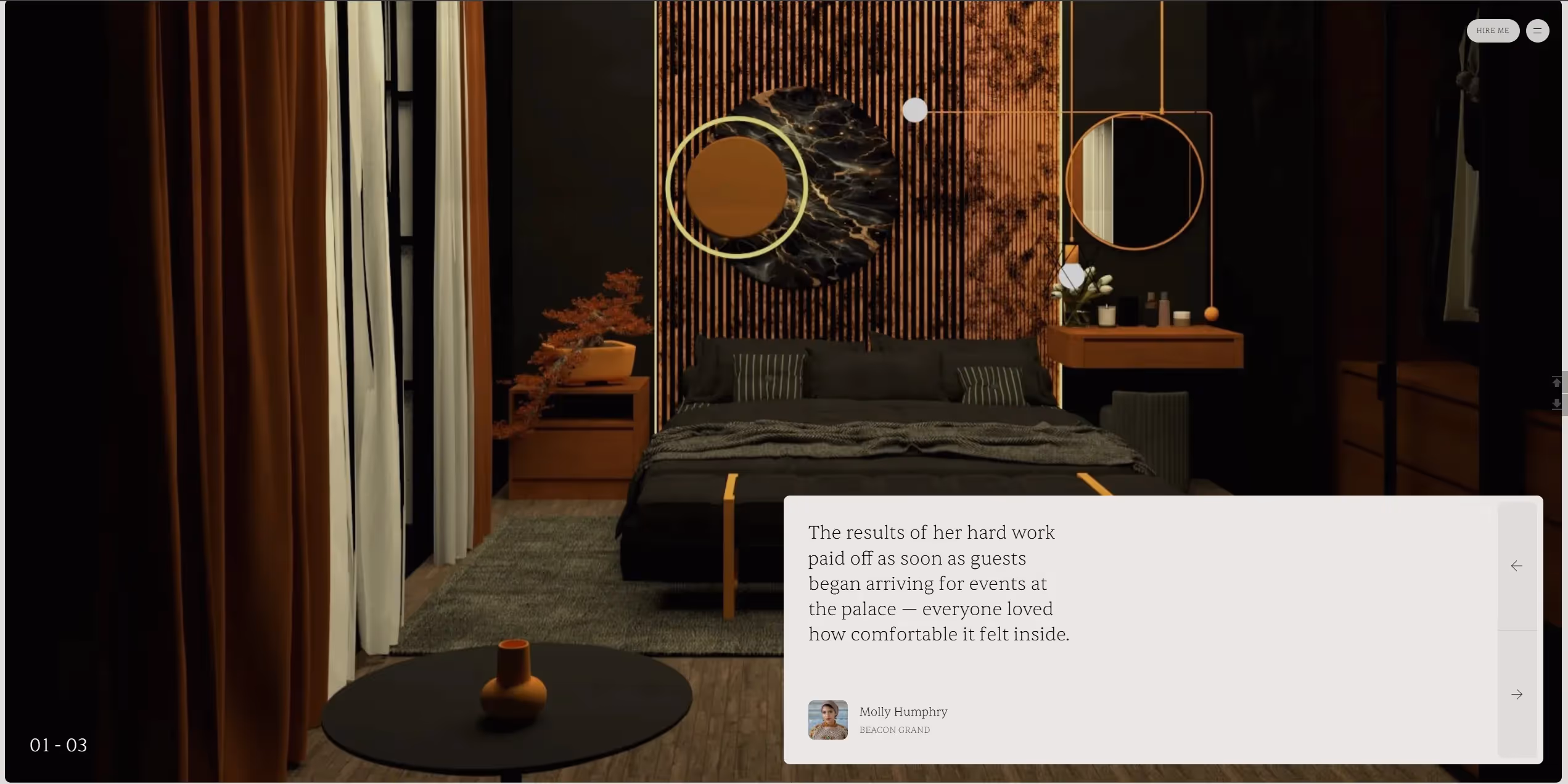Interior designer webflow template customization project