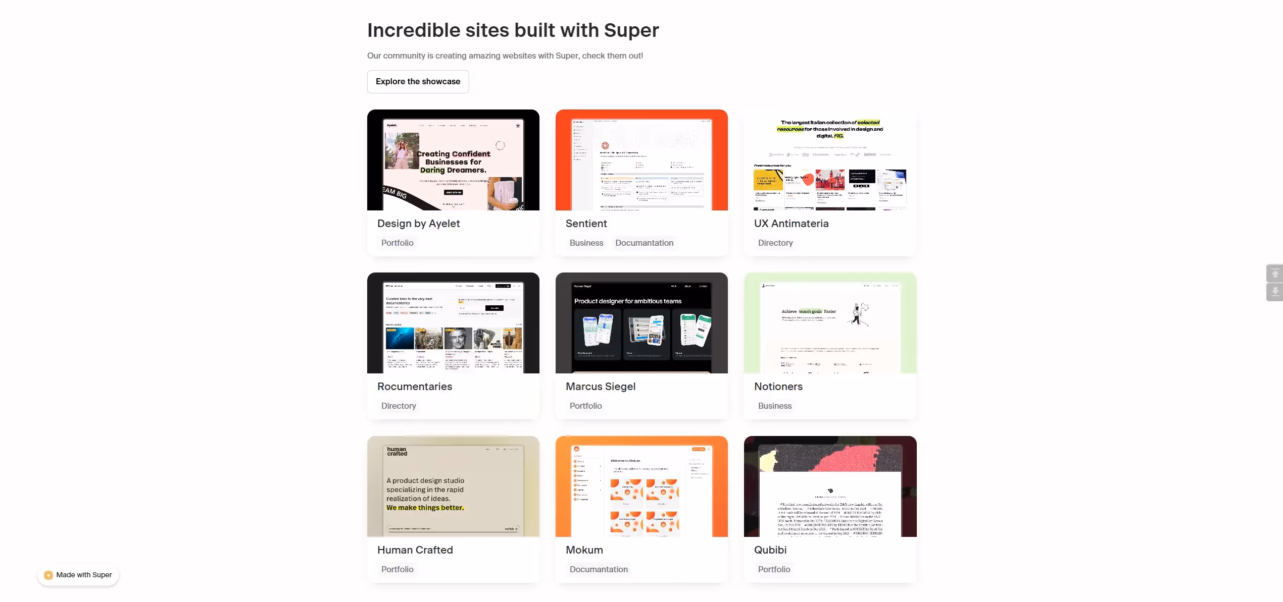 Super.so html to webflow project image