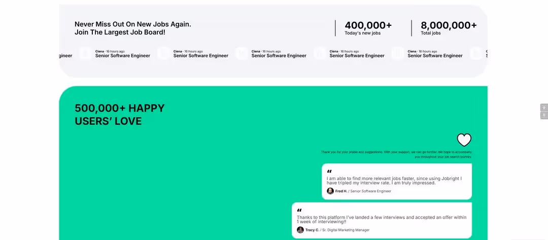 Jobright html to webflow project image