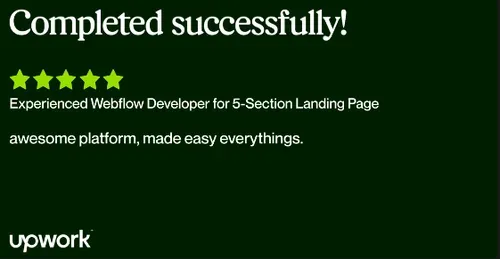 Experienced Webflow Developer for 5-Section Landing Page