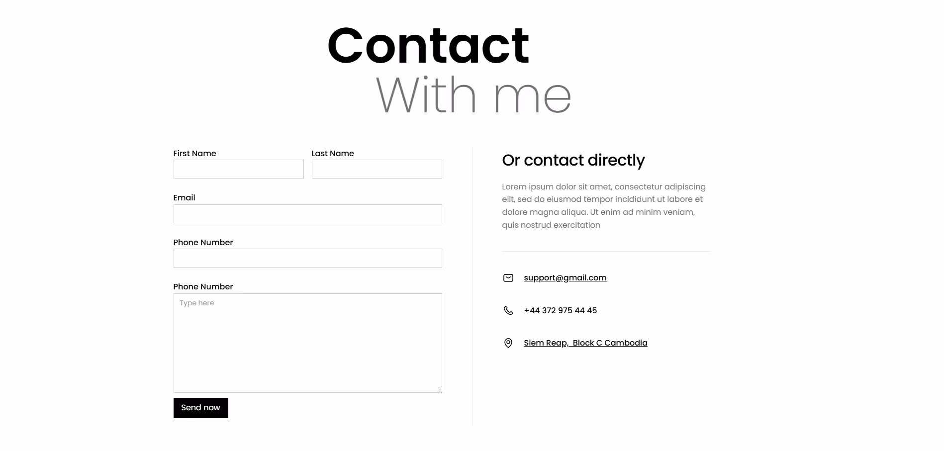 Blend webflow template customization project