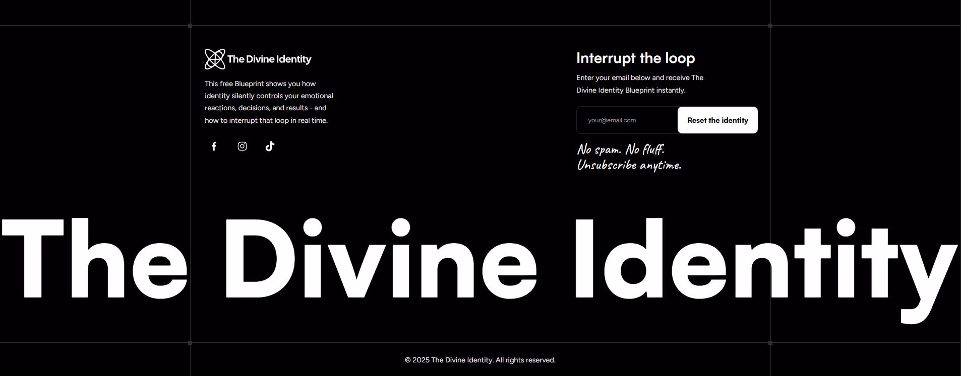 The Divine Identity Blueprint figma to webflow project image