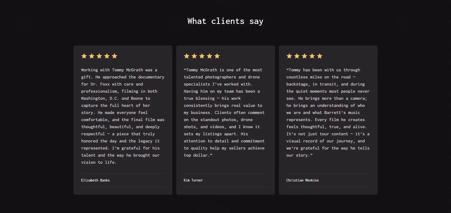 McGrath Films webflow template customization project