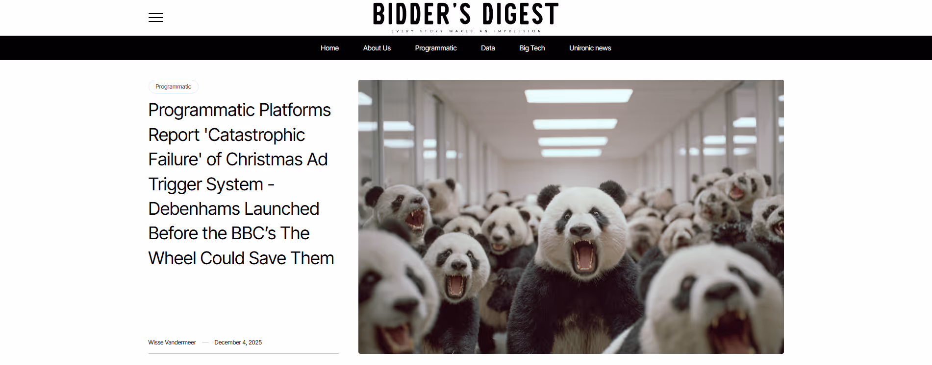 Bidder’s Digest project image [webflow template customization]