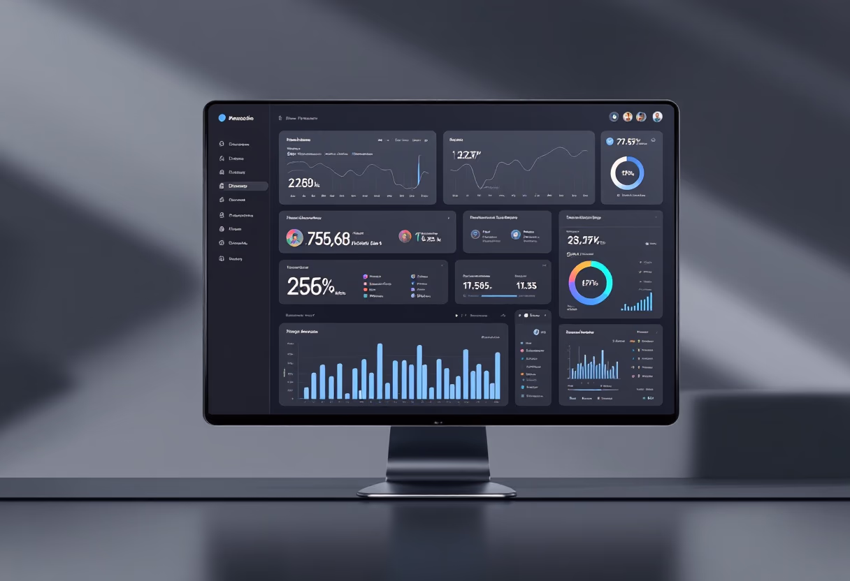 [interface] image of a dashboard interface (for a productivity tools business)