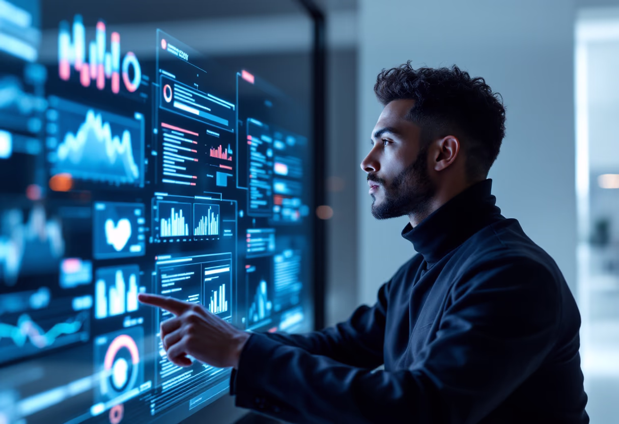 image of individuals analyzing data