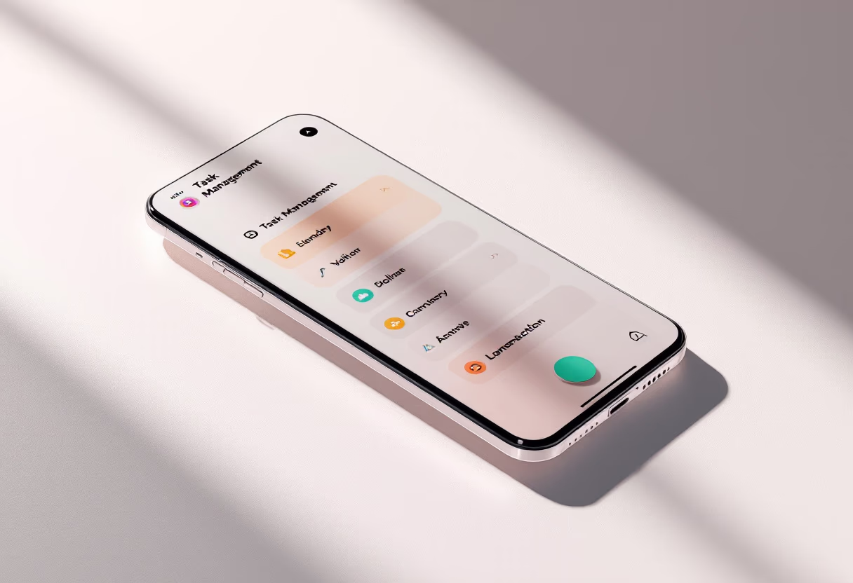 interface of task management module (for a productivity tools business)