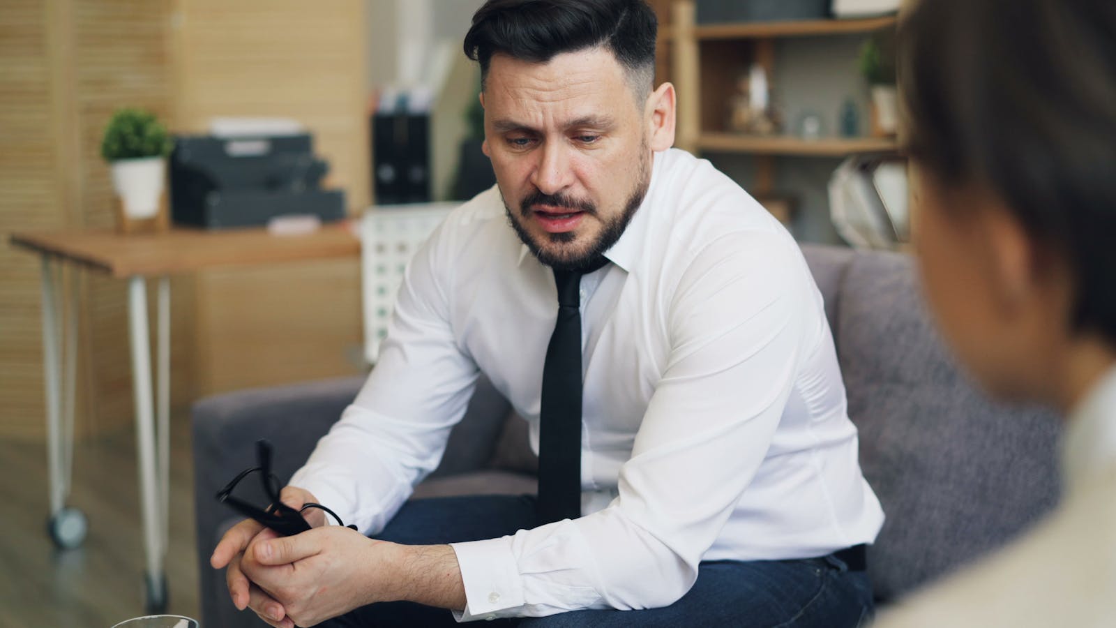 A confidential one-on-one counseling conversation