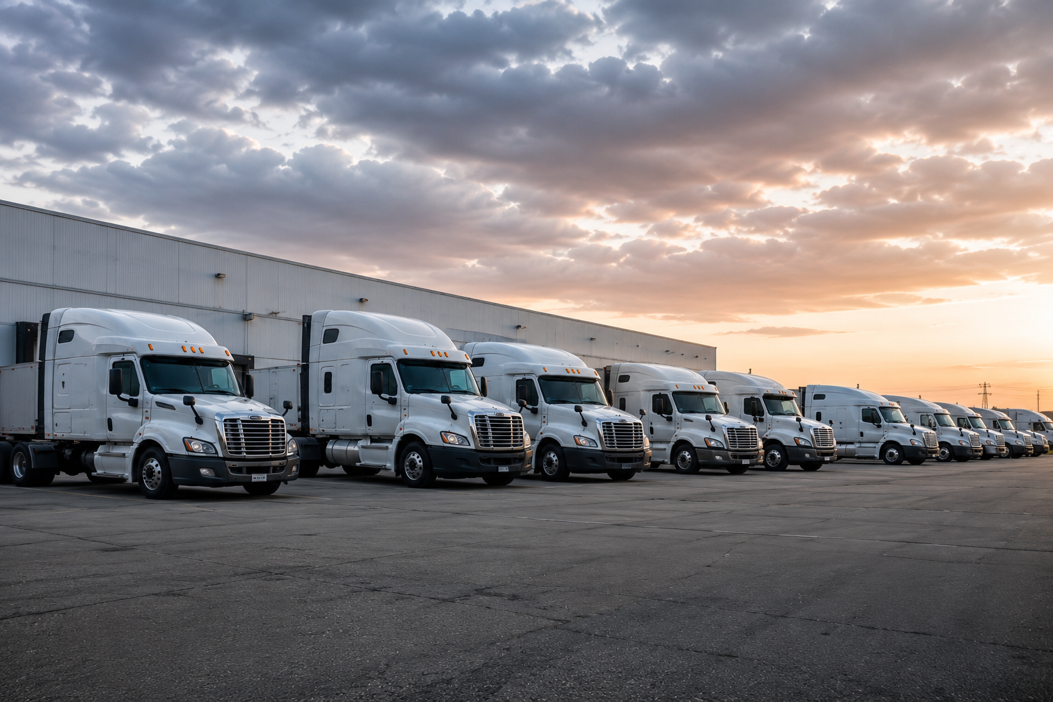 Fleet of trucks