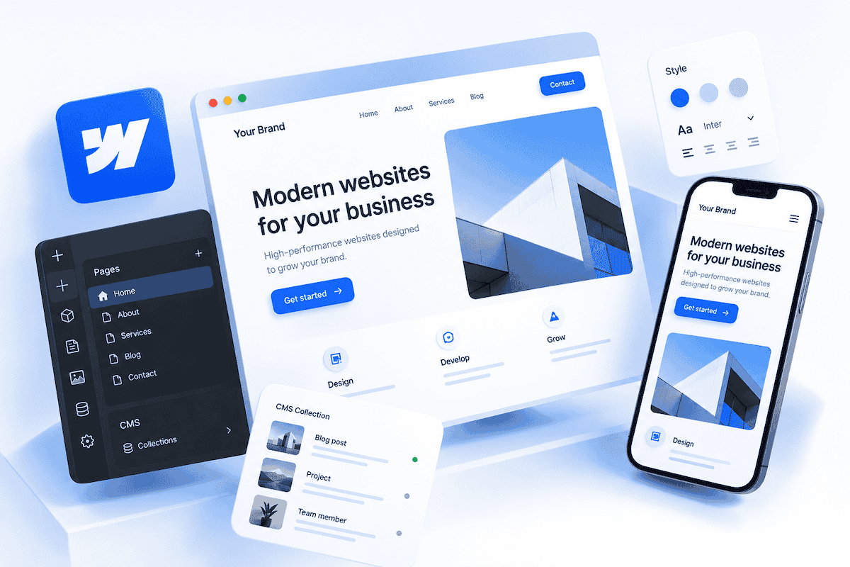 Webflow website design and build preview placeholder