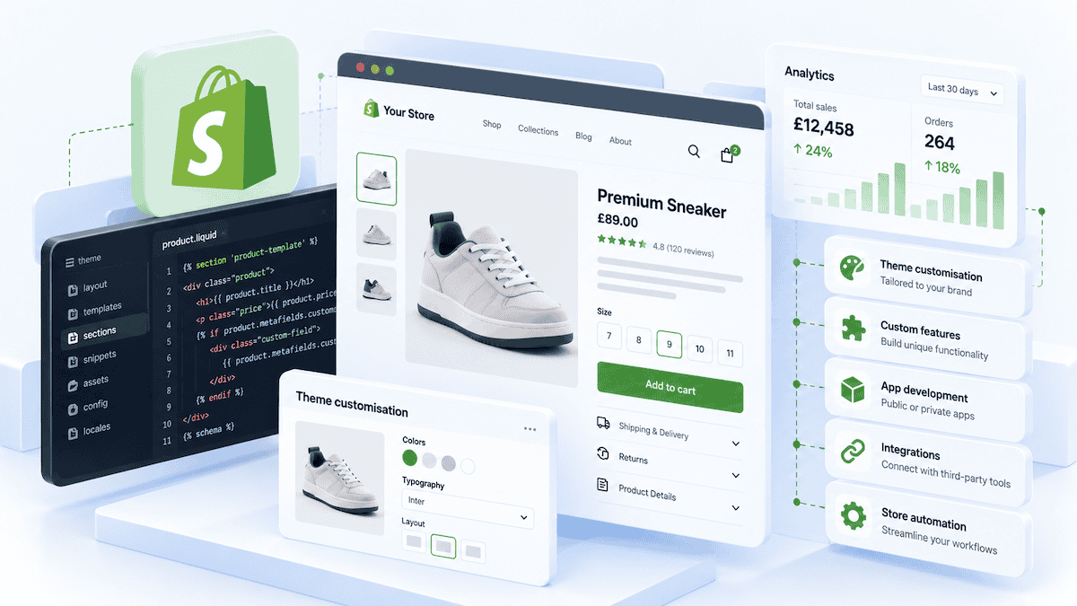 Shopify store custom development preview placeholder