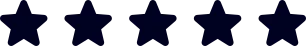 Five identical phosphor stars with glowing centers in a row on a black background.
