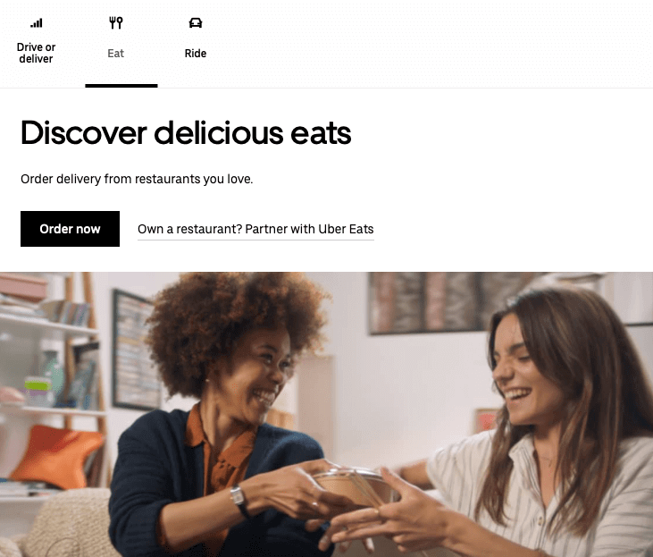 Uber Discover delicious eats