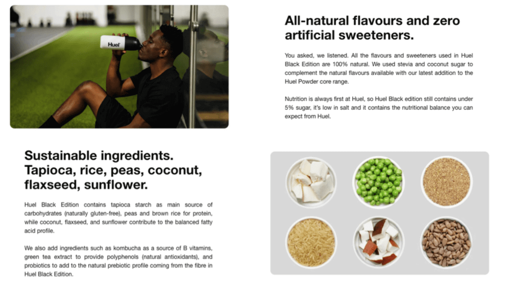 Huel benefits various angles