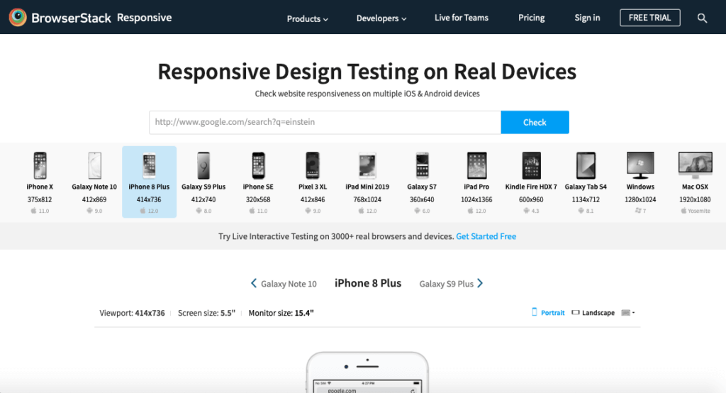 Responsiveness test