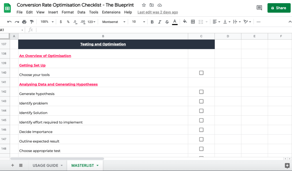 ConversionWise Conversion Design checklist