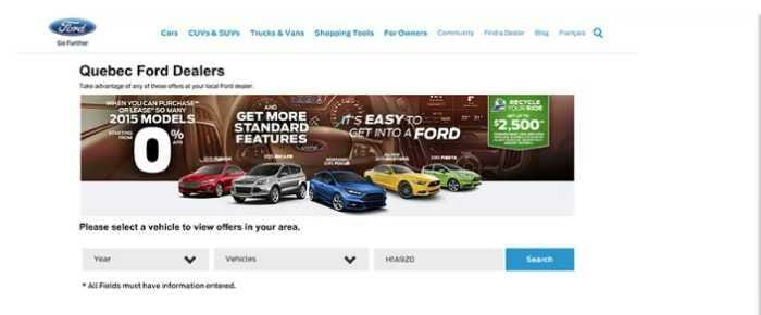Homepage of Quebec