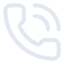 Light blue phone receiver icon with two curved sound waves indicating a call.