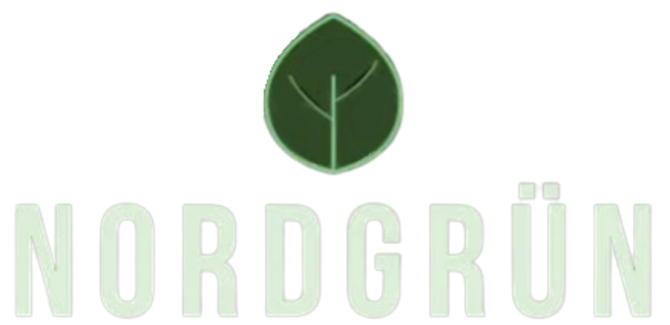 Green leaf icon above the word NORDGRÜN in uppercase letters.