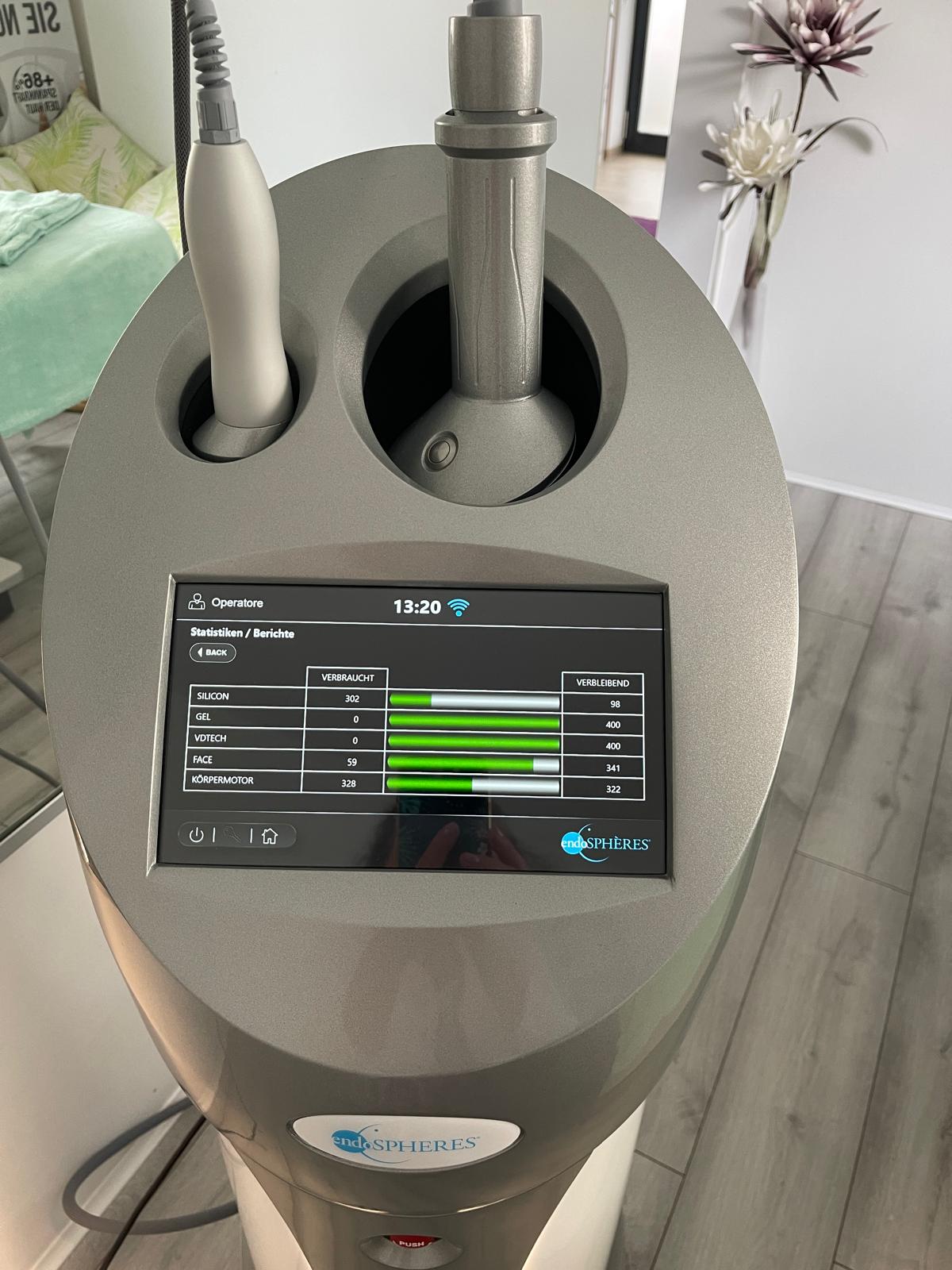Endospheres Evolution ALL touchscreen showing usage statistics