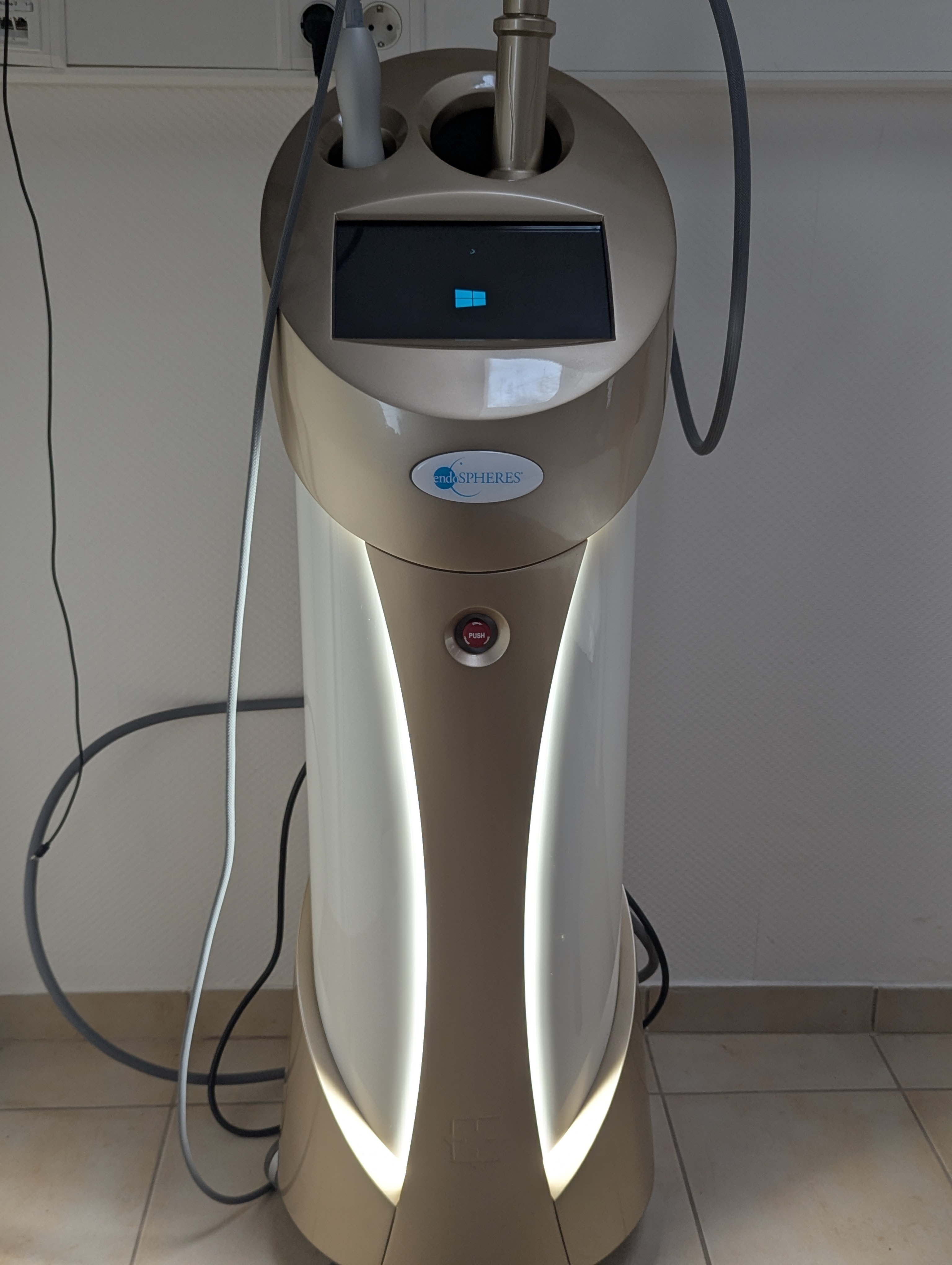 Endospheres Evolution ALL touchscreen treatment interface