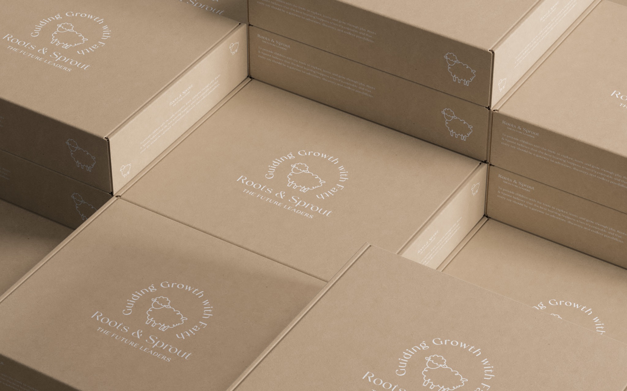 Roots & Sprout — merkidentiteit op verpakkingen