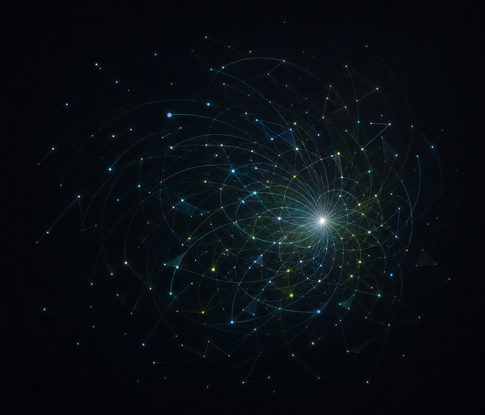 Scattered observations coalescing into a clear, connected pattern.