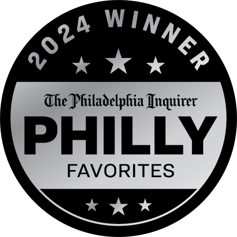 2024 Philly Favorites Silver Winner badge for Best MedSpa, awarded to PhillyMedClub by The Philadelphia Inquirer