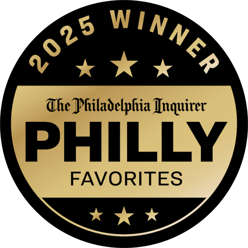 2025 Philly Favorites Gold Winner badge for Best MedSpa, awarded to PhillyMedClub by The Philadelphia Inquirer