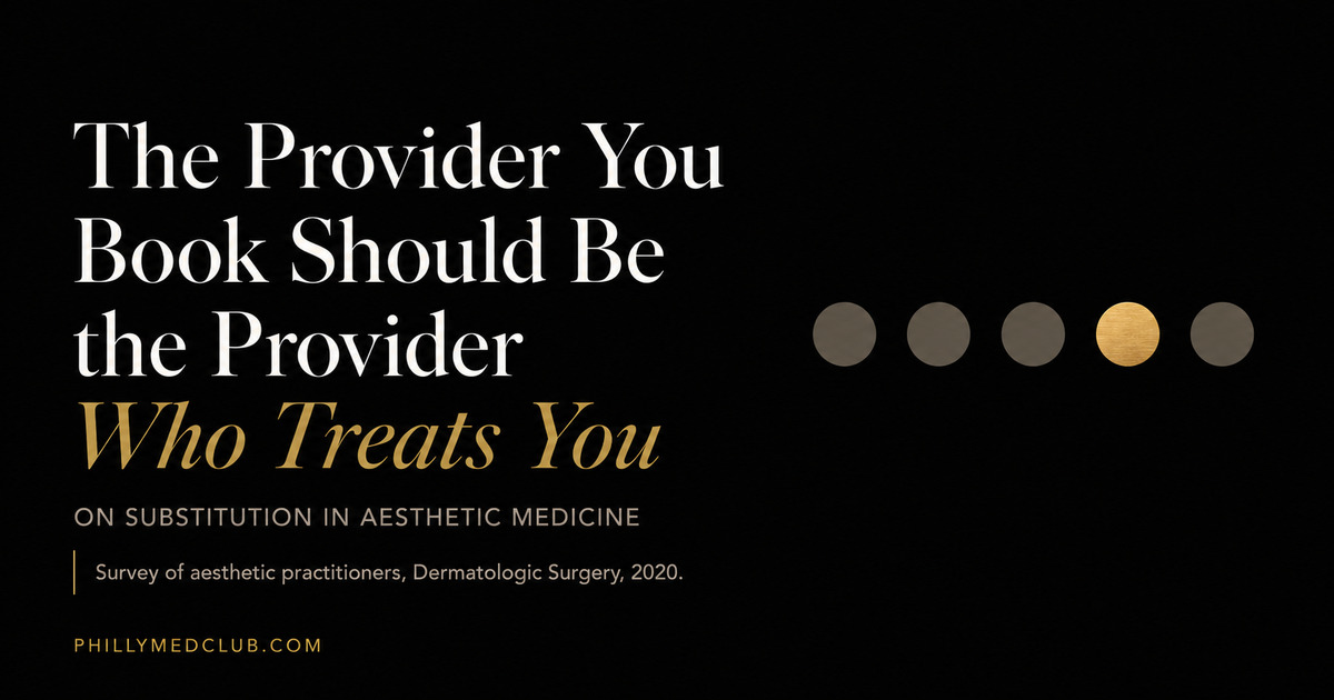 The Provider You Booked Should Be the Provider Who Treats You