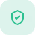 Green shield icon with a checkmark inside, symbolizing security or protection.