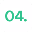 Green rounded square icon with a white outlined heart shape in the center.