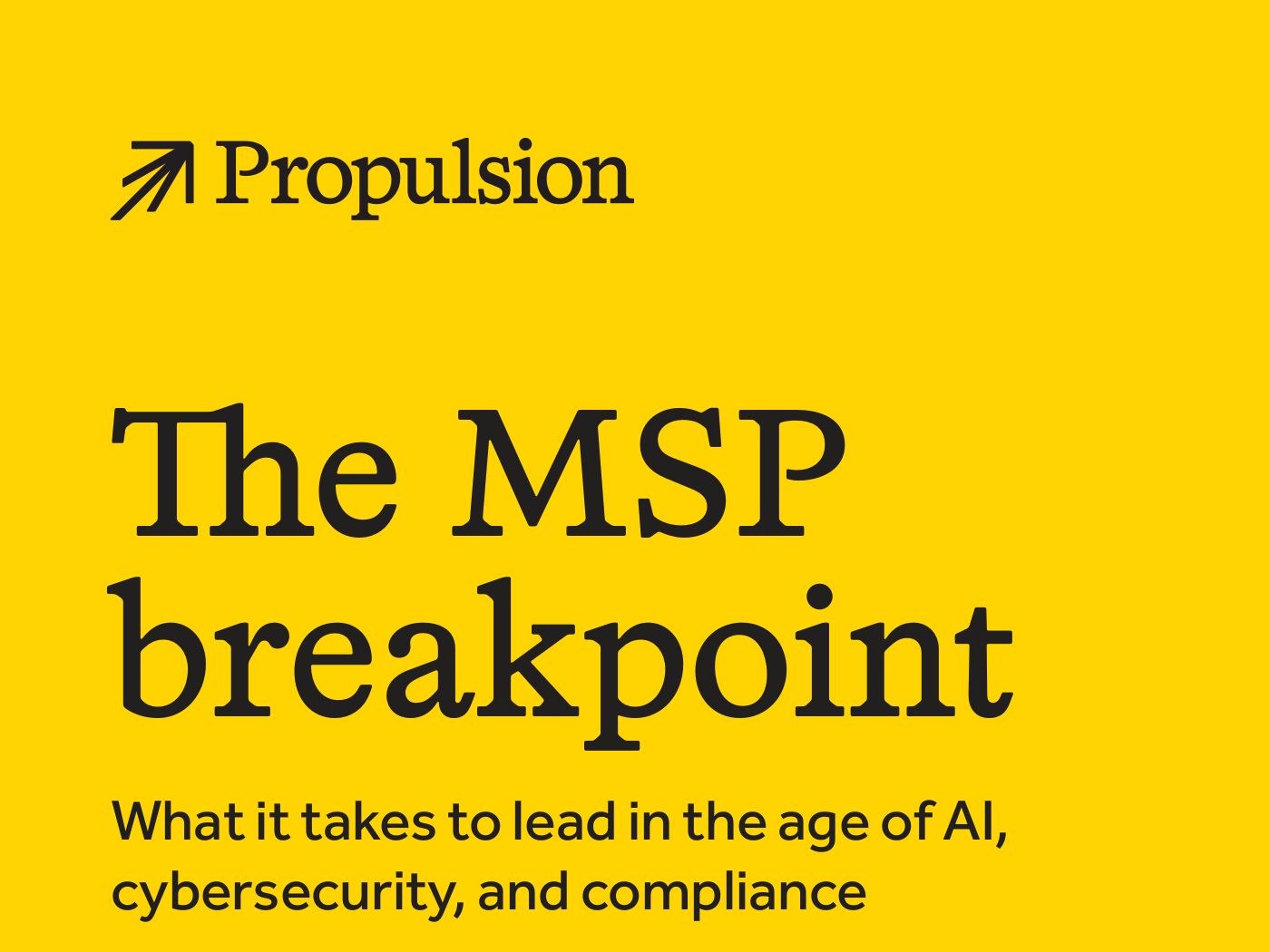 Cover of The MSP Breakpoint, published by Propulsion