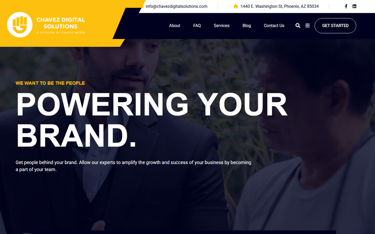 The Chavez Digital Solutions website homepage