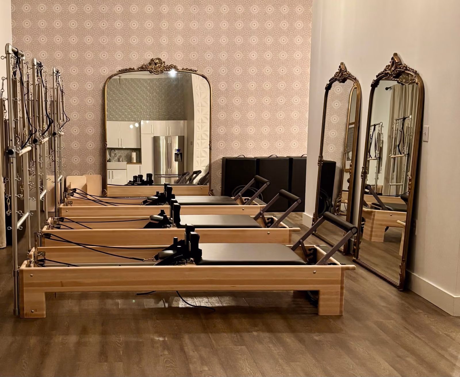 Reformers in Pilates studio