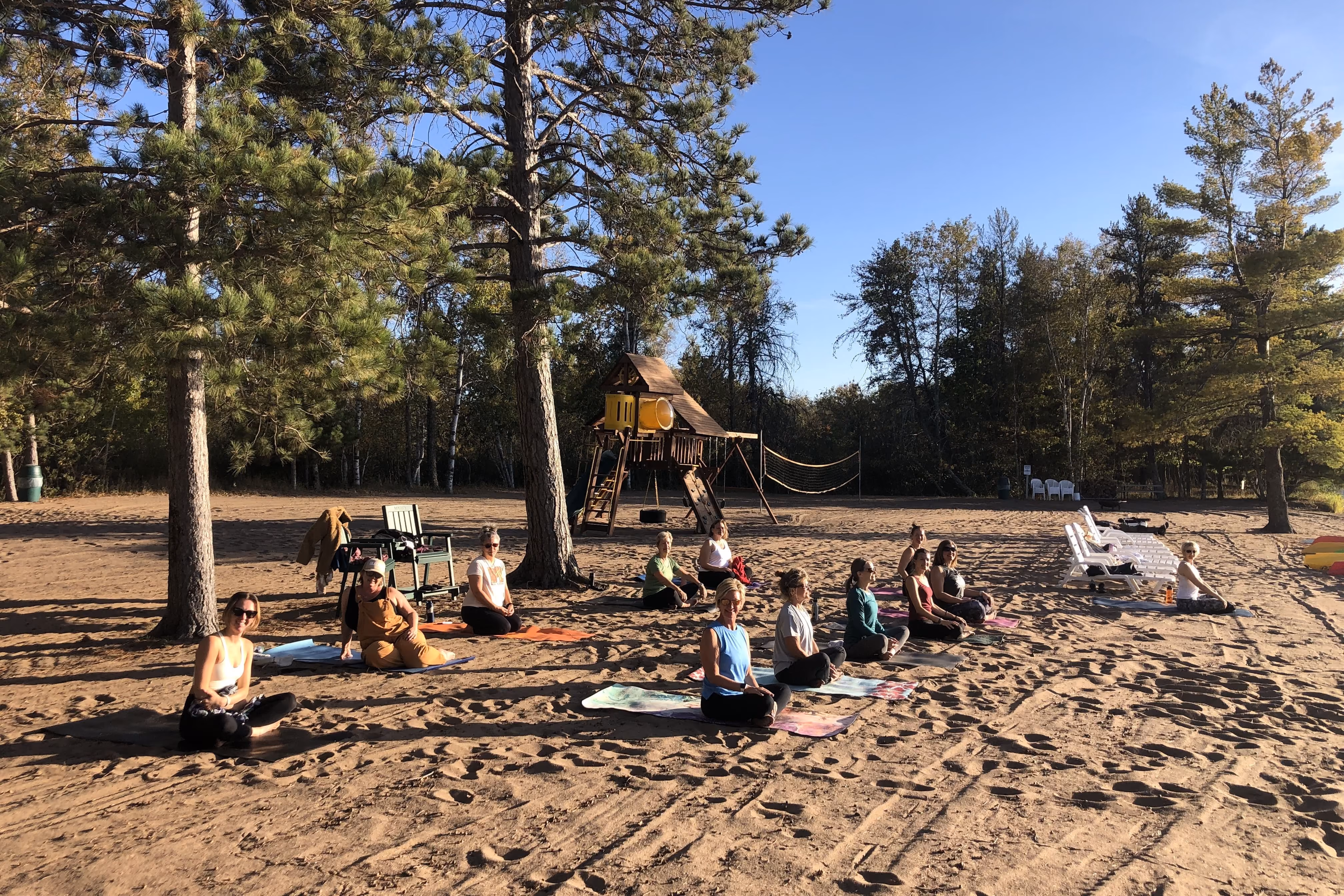 Beach yoga class with Yoga 4 You